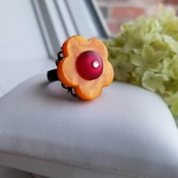 Image 2 of Peace Love + Flowers – Orange Ruby