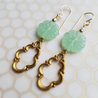 Image 1 of Frilly Seafoam Danglers