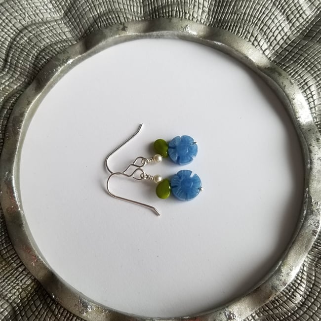 Blue Forget Me Not Earrings