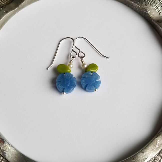 Blue Forget Me Not Earrings