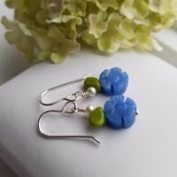 Image 1 of Blue Forget Me Not Earrings