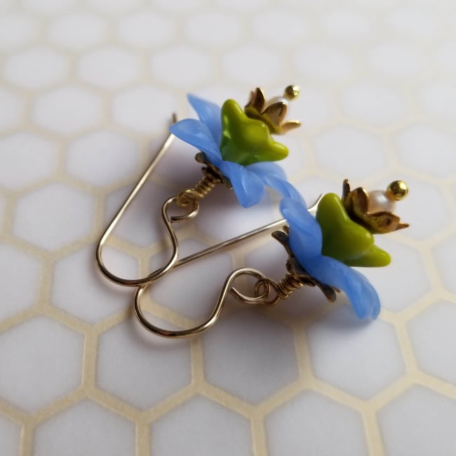 Periwinkle Orchid Earrings