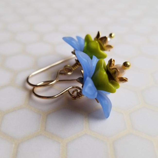 Periwinkle Orchid Earrings