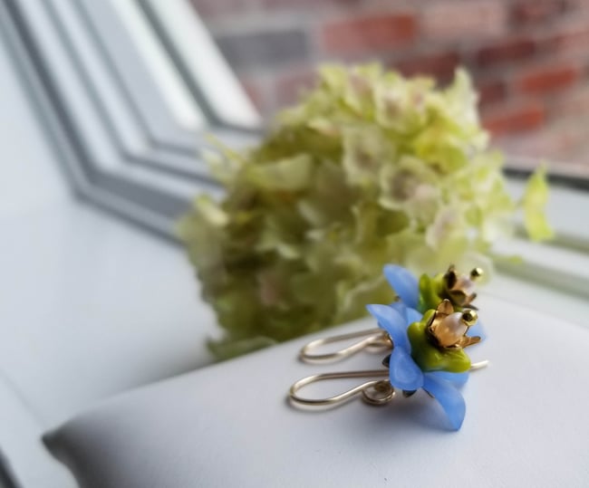 Periwinkle Orchid Earrings