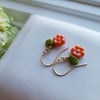 Tiny Tangerine Flowers (Silver + Gold)