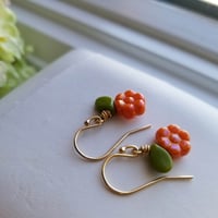 Image 1 of Tiny Tangerine Flowers (Silver + Gold)