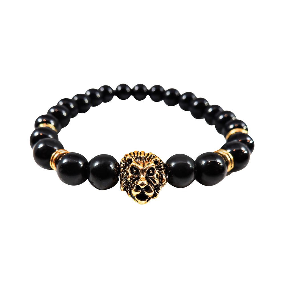 Image of Lux Glossy Black Lion Bracelet