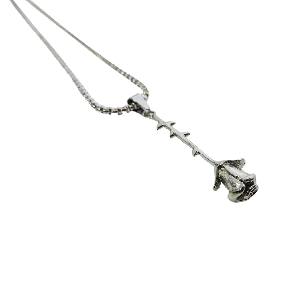 Image of Men's Silver Rose Necklace