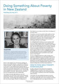 Think Piece 26 – Doing Something About Poverty in New Zealand