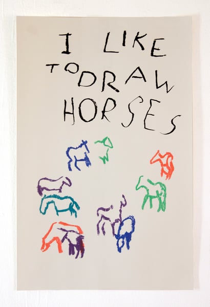 Image of I Like To Draw Horses