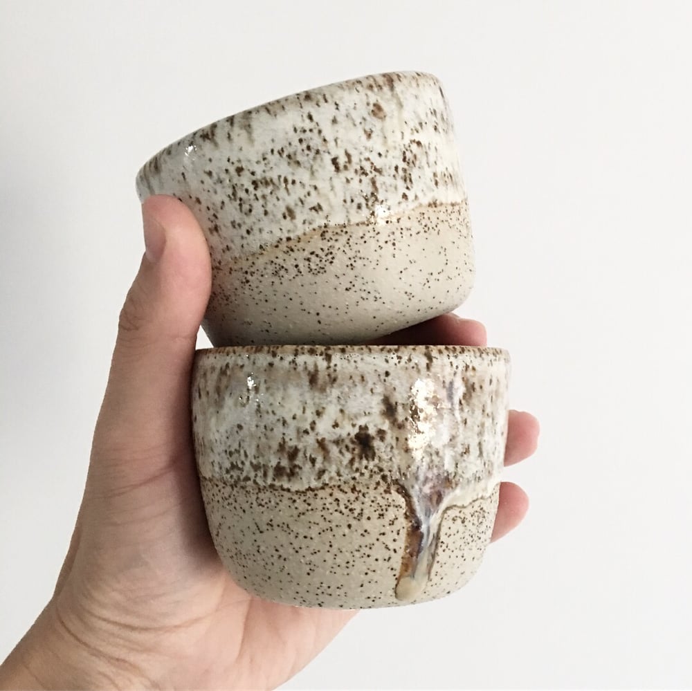 Image of Handmade stoneware dip bowls - pair