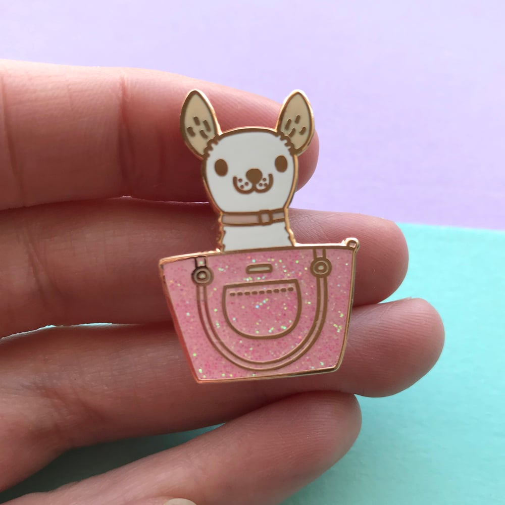Image of Chihuahua Bag Enamel Pin