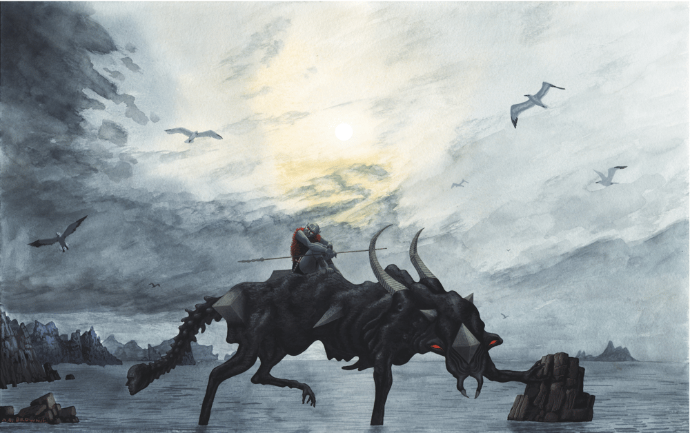 Image of Koblik & Dragus in the Holdoron Channel - Print