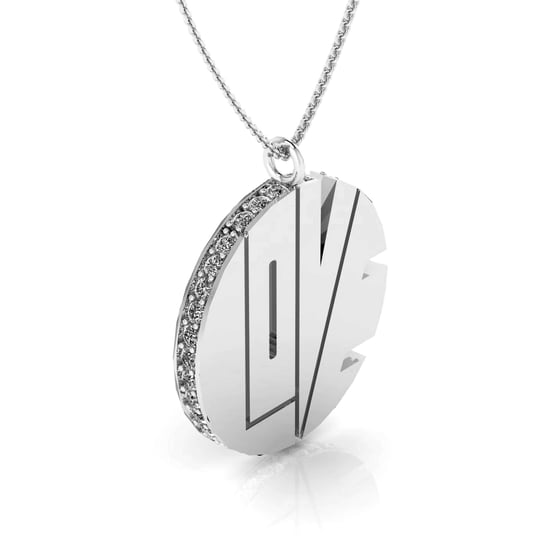 Image of THE WHITE GOLD LOVE PENDANT