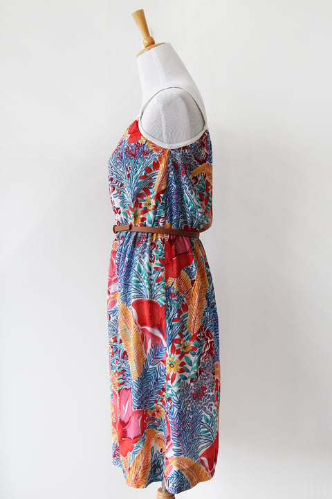Image of SOLD Vibrant Tropical Sun Dress