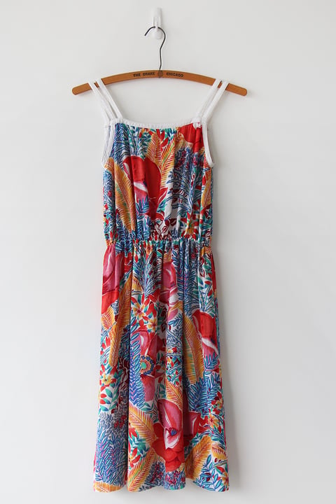 Image of SOLD Vibrant Tropical Sun Dress