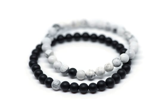 Image of Howlite x Onyx Unity Bracelets