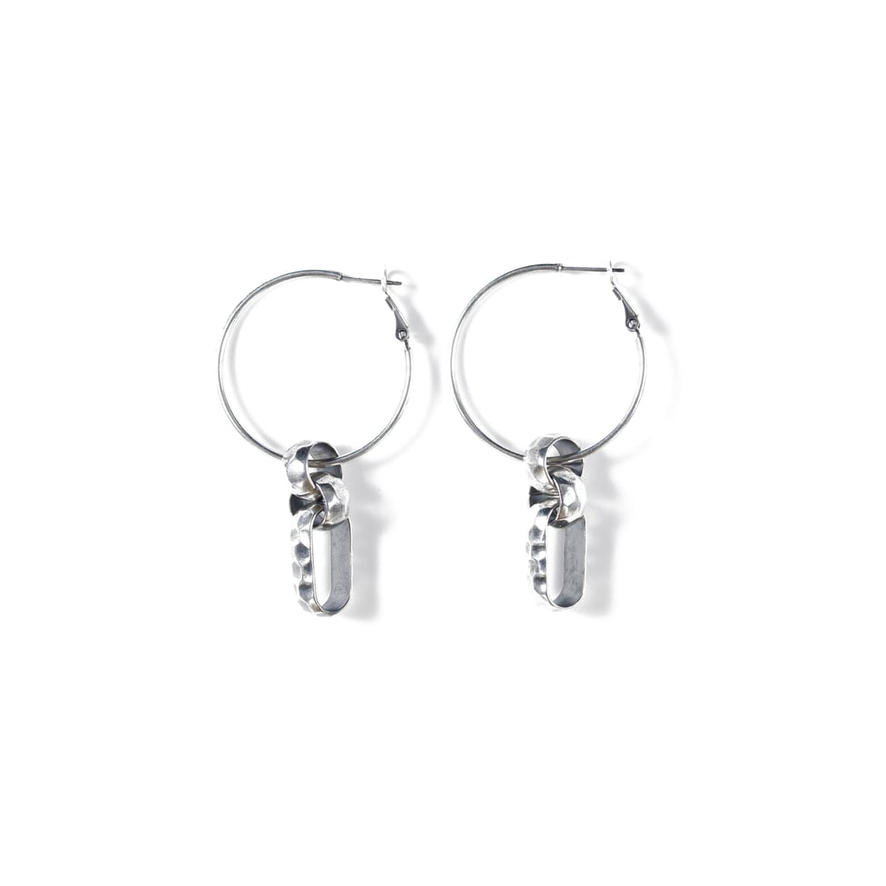 Image of Boucles d'oreilles IRMA plaquées argent vieilli