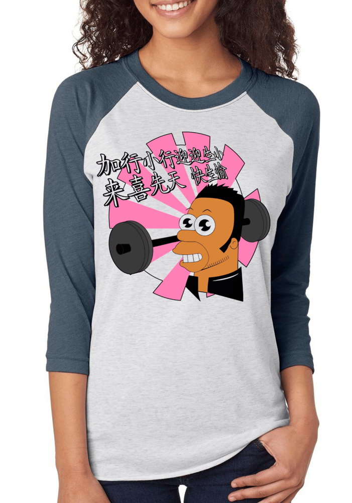 Image of "Colossal" Mike Law Japanese Cartoon Version 3/4 Baseball Shirts