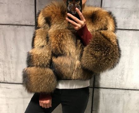 Image of Sylvie Cropped Fur Bomber