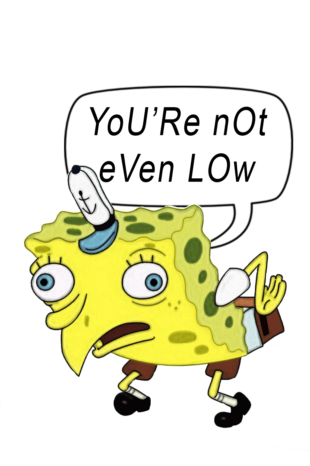 Slap meme. Mocking Spongebob.