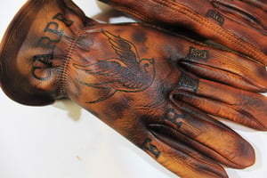 Image of Free Bird Double Sparrow custom gloves #9