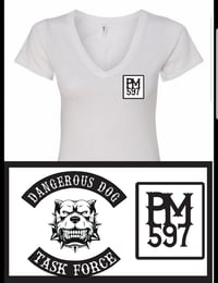 Image 1 of Womens style V-neck and Crew neck tight fit white