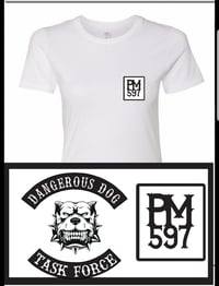 Image 2 of Womens style V-neck and Crew neck tight fit white