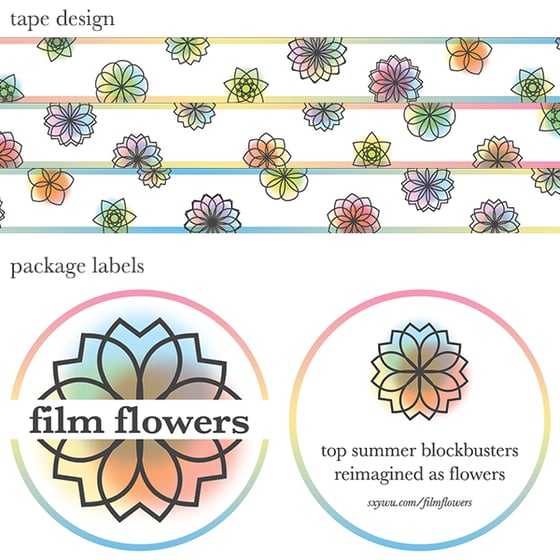 Image of film flowers washi tape