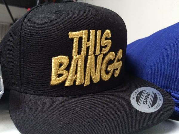 Image of This Bangs Logo SnapBack (Black & Gold) 