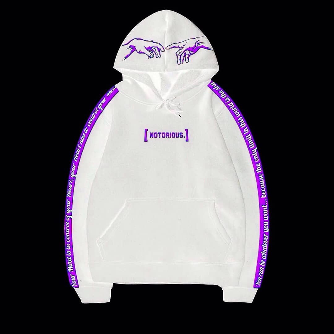 Long Kiss Hoodie White Purple Edition. NotoriousTrend