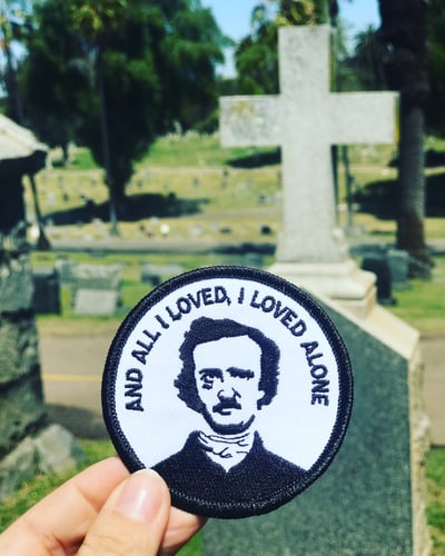 Image of ALONE Edgar Allan Poe Patch