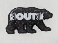Image 2 of "Get Outside, Bear!" BLACK Die Cut vinyl sticker
