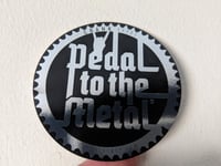 Image 2 of 'Pedal To The Metal' Chrome reflective vinyl sticker