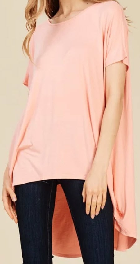 Image of Peach Dolman Top *Curvy