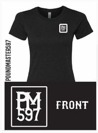 Image 2 of Womens style V-neck and Crew neck black tight fit