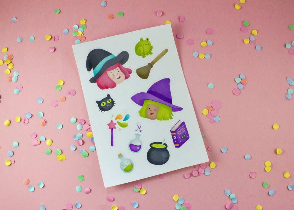 Image of Little Witches sticker sheet