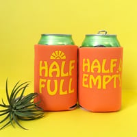 Image 1 of Half Full / Half Empty can cooler-two color choices