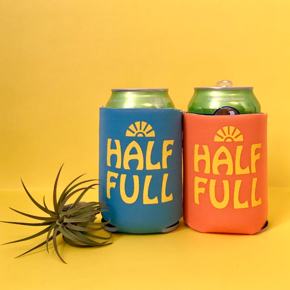 Half Full / Half Empty can cooler-two color choices