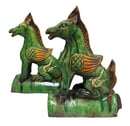 Image of Chinese Roof Tiles: Pair of Longma