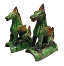 Image of Chinese Roof Tiles: Pair of Longma