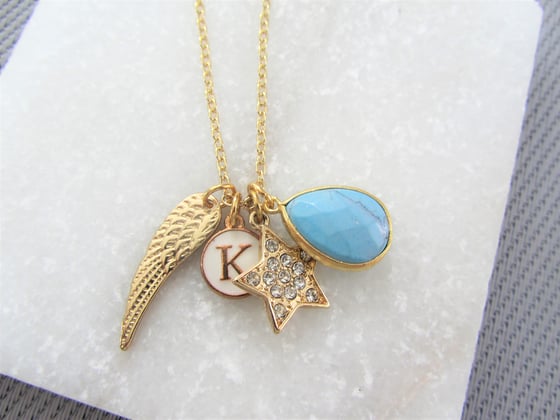 Image of Personalised Gold Charm Necklace