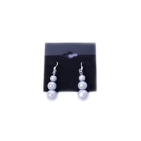 Image 1 of Glow Bead Triple Bead Earrings