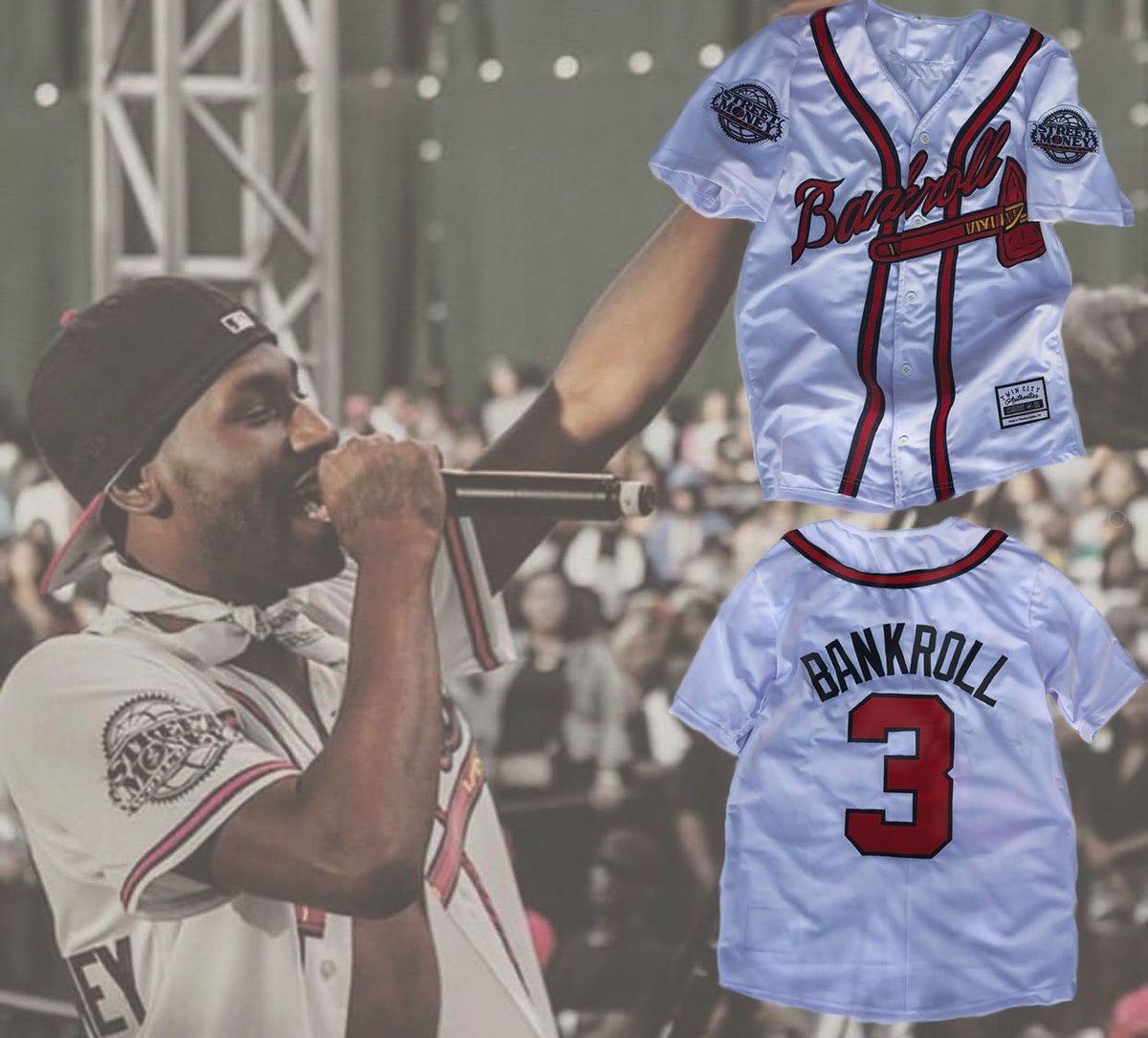 Custom Bankroll Braves & “Life Of A Hot Boy” Baseball jerseys