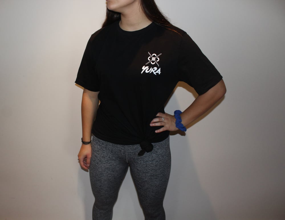 Image of yura tall tee  black (tied)