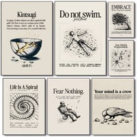 Image 2 of Home decor Life attitude quotes Poster HD art sticky wall waterproof home living room bedroom bar ae