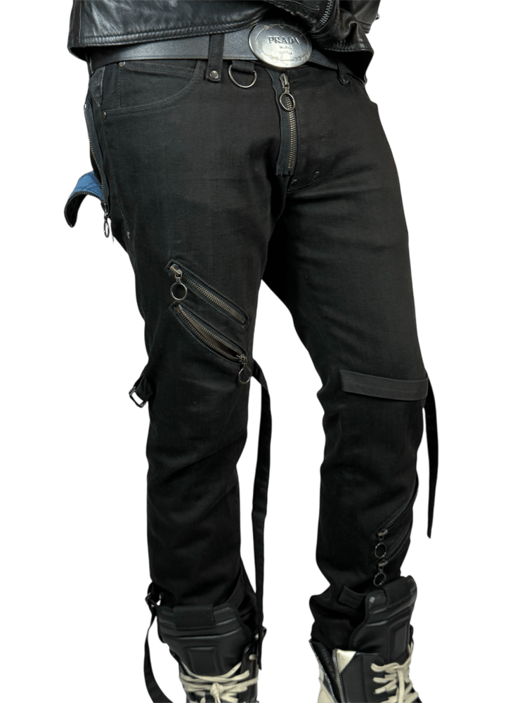 Image of Number Nine AW2006 Noir Multi Zip Bondage Pants