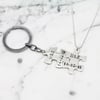 Personalised Puzzle Piece Necklace Key ring Set