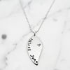 Personalised Leaf Sterling Silver Necklace