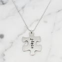 Personalised Puzzle Piece Sterling Silver Necklace